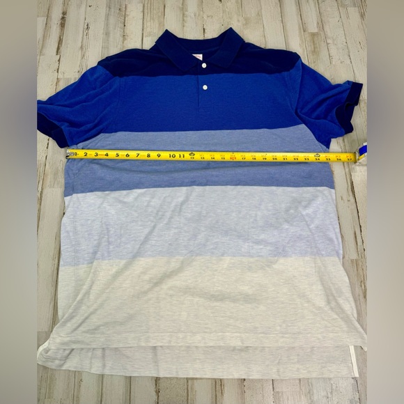Brooks Brothers Supima Cotton Original Fit Polo Shirt XXL Pastel Striped Blue - Picture 4 of 10